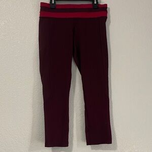 lululemon athletica Burgundy and Red Capris